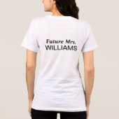 T-shirt En Tri-matière Élégant script noir de mariée Mariage personnalisé (Verso)