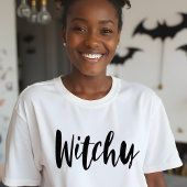 T-shirt En Tri-matière Élégant Witchy noir Brush Script Halloween