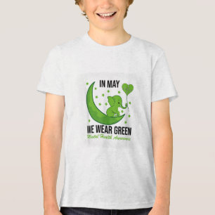 T-shirt En Tri-matière Elephant En Mai Nous Portons Vert Pour La Santé Me