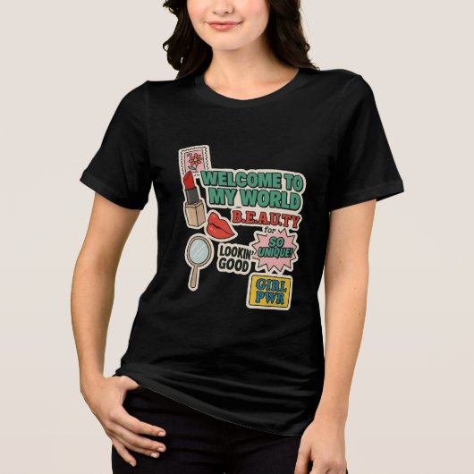 T-shirt En Tri-matière Elle unique - Beauté & Puissance Tee (Recto)