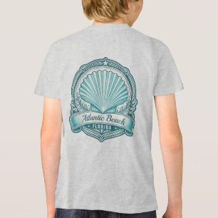 T-shirt En Tri-matière Emblème côtier d'Atlantic Beach FL coquillage