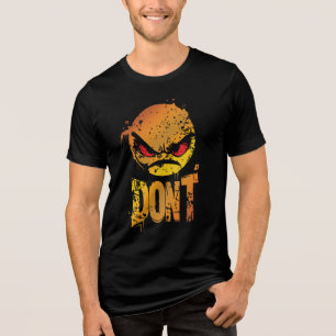 T-shirt En Tri-matière Émoji Gras En Colère avec le texte 'NE FAIS PAS'