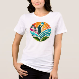 T-shirt En Tri-matière Empowerment de l'Humanité V-Neck