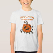 T-shirt En Tri-matière Empreinte Citrouille éffrayante Halloween (Recto)