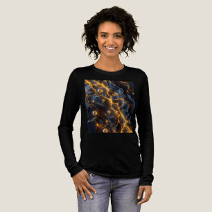 T-shirt En Tri-matière Énergie électrique Abstraite avec éclair doré