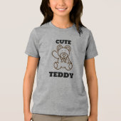 T-shirt En Tri-matière Enfants d'été mignon ours Teddy (Recto)