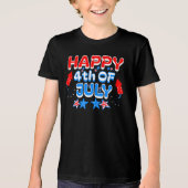 T-shirt En Tri-matière Enfants heureux 4 juillet (Recto)