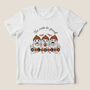 T-shirt En Tri-matière Enfants trop mignons pour parler Halloween