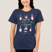 T-shirt En Tri-matière Enfin Noël Avec Mes Gnomies Drôle Gnomes (Recto)