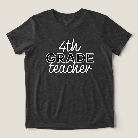 T-shirt En Tri-matière Enseignant de 4e année 4e année (Design Recto)