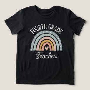T-shirt En Tri-matière Enseignant de 4e année Arc-en-ciel mignon