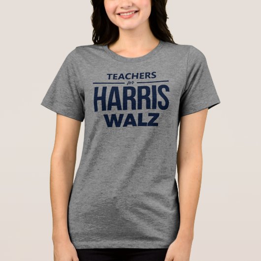 T-shirt En Tri-matière Enseignants pour Harris Walz (Recto)