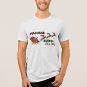 T-shirt En Tri-matière Enseignants Sleigh Noël (Recto)