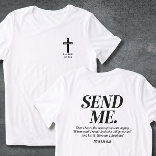 T-shirt En Tri-matière Envoyez-moi Ésaïe 6:8 Nom de l'église Outreach