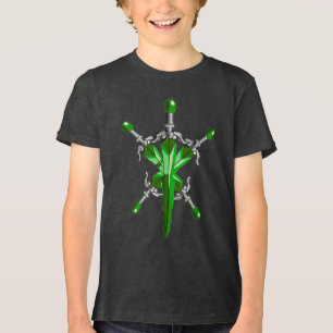 T-shirt En Tri-matière Épée de fantaisie Éclat d'énergie verte