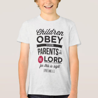 T-shirt En Tri-matière Ephesians 6:1: “Children, Obey Your Parents"