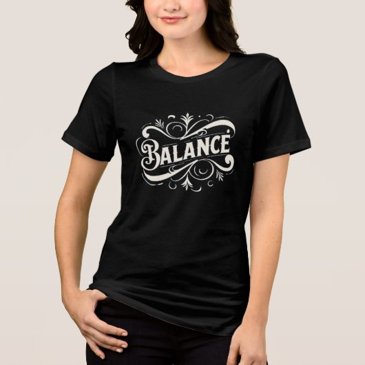 T-shirt En Tri-matière Équilibre - T-Shir Graphique Inspirationnel fémini (Recto)