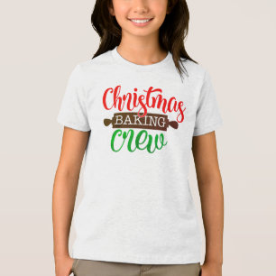 T-shirt En Tri-matière Équipage de cuisson de Noël moderne Fêtes