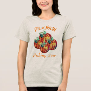 T-shirt En Tri-matière équipage de prélèvement citrouille
