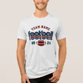 T-shirt En Tri-matière Équipe de football masculin de coutume rouge foncé (Recto)