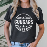 T-shirt En Tri-matière Équipe de football personnalisée avec le nom du jo<br><div class="desc">T-shirt de football avant et arrière personnalisés - en noir Design présente un logo rond élégant avec casque de football, étoiles et rayures. Personnalisez avec le nom de l'équipe de football de votre joueur, le numéro de maillot et le nom de famille. Comprend un accent de football sur le dos....</div>