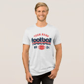 T-shirt En Tri-matière Équipe de football sur mesure Rouge Blanc et bleu (Recto plein)