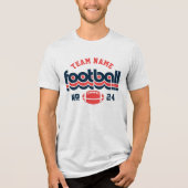 T-shirt En Tri-matière Équipe de football sur mesure Rouge Blanc et bleu (Recto)