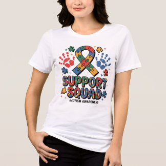 T-shirt En Tri-matière Équipe de soutien Sensibilisation à l'autisme Garç