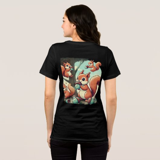 T-shirt En Tri-matière Équipe d'écureuils : Collection d'maïs Aventure (Verso intégral)