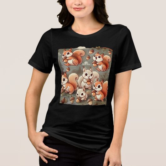 T-shirt En Tri-matière Équipe d'écureuils : Collection d'maïs Aventure (Recto)
