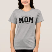 T-shirt En Tri-matière Équipe maman mignonne simple personnalisé noir (Recto)