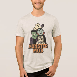 T-shirt En Tri-matière Équipe rétro classique Halloween Monster Mob