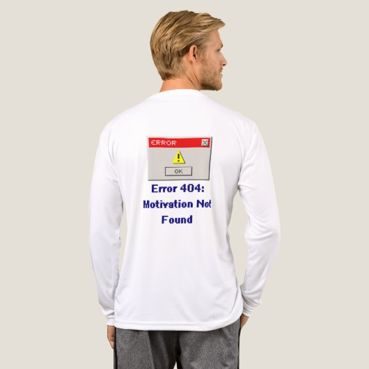 T-shirt En Tri-matière Erreur amusante 404 Motivation introuvable Rétro T (Verso complet)