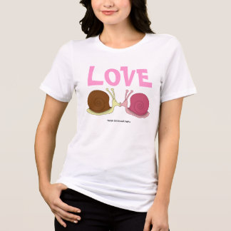 T-shirt En Tri-matière Escargots dans des dames d'amour 3/4 raglan de