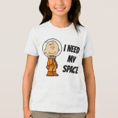 T-shirt En Tri-matière ESPACE | Charlie Astronaut Brown (Recto)