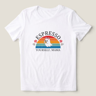 T-shirt En Tri-matière Espresso Yourself Mama - Retro Rainbow Ghost
