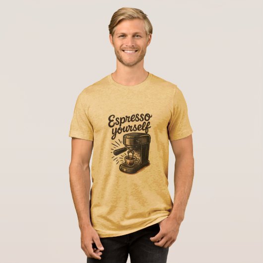 T-shirt En Tri-matière Espresso Yourself Premium Homme's Tri-mixend (Recto plein)