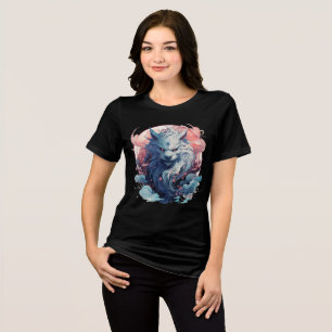 T-shirt En Tri-matière Esprit Renard Lunaire Mythique avec Sakura