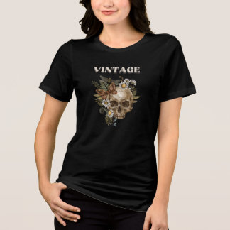 T-shirt En Tri-matière Esthétique gothique florale rétro