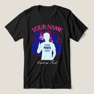T-shirt En Tri-matière Esthétique personnalisée Rap Vintage 90 avec éclai