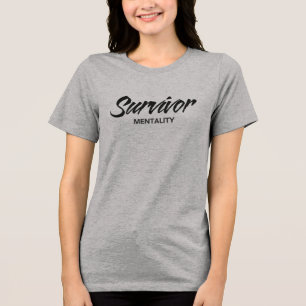 T-shirt En Tri-matière État d'esprit de survivant Cadeau de colis de so