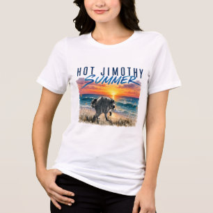 T-shirt En Tri-matière Été chaud Jimothy Raton laveur de plage drôle Vint