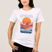 T-shirt En Tri-matière Été sans fin - Retro Sunset & Beach Vibes (Recto)