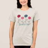 T-shirt En Tri-matière Étendre Joy Rose Bleu Fleurs (Recto)