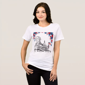 T-shirt En Tri-matière Étincelles dorées de juillet blanc