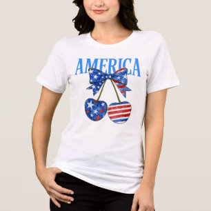 T-shirt En Tri-matière "Étoiles, rayures et douce American Pride