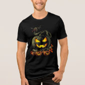 T-shirt En Tri-matière Evil Pumkin with Snake Halloween Artwork (Recto)