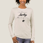 T-shirt En Tri-matière "Extra Lucky This Year" Pregnancy Announcement Gif (Recto)