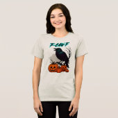 T-shirt En Tri-matière F-Caw-F Funny Raven Bird Clipart Halloween Citroui (Recto plein)