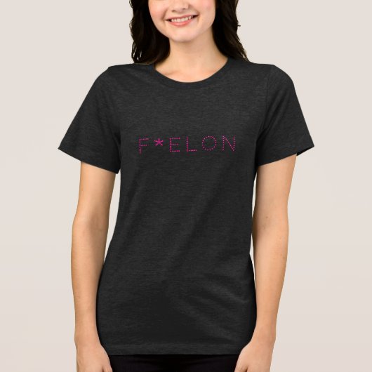 T-SHIRT EN TRI-MATIÈRE F * ELON! (Recto)